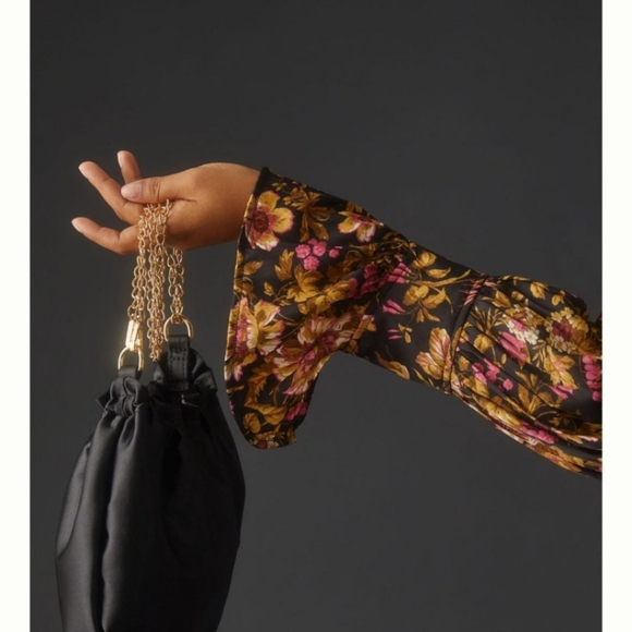 Anthropologie Silky Deep V-Neck Floral Print Tunic Top - Picture 5 of 16